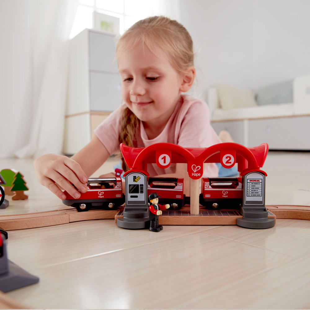 hape wooden railway